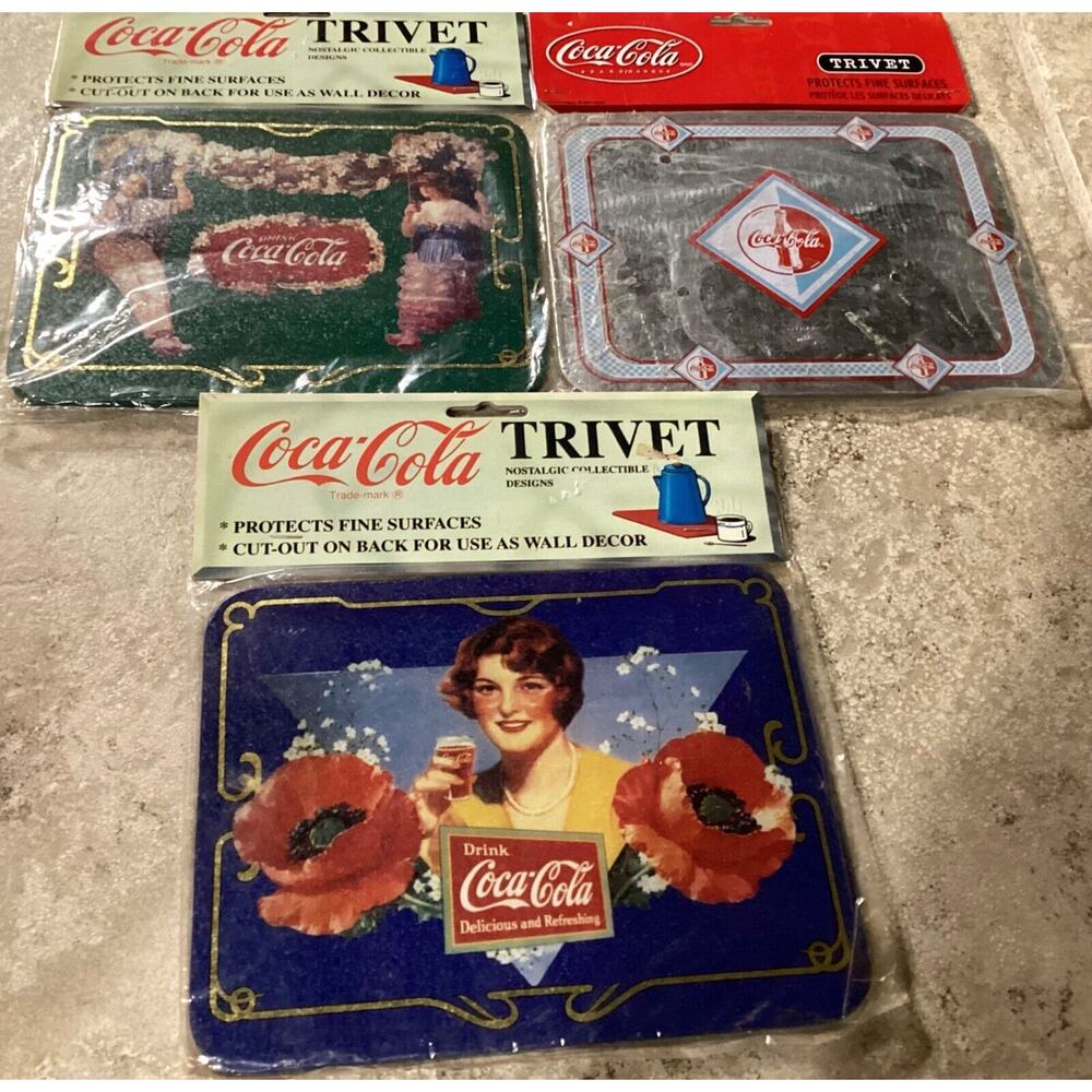Lot of 3 New Coca-Cola Brand ~TRIVETS